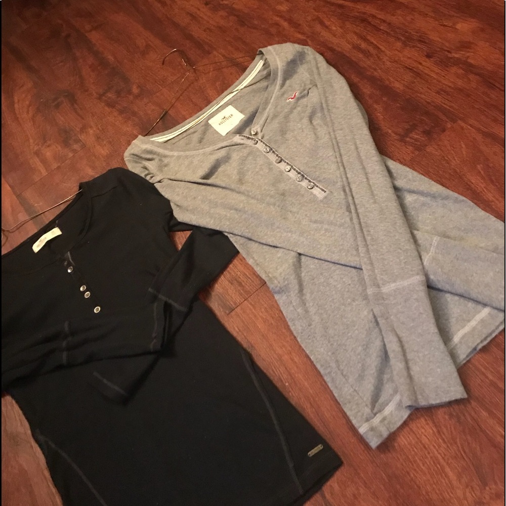 2 long sleeve hollister shirts